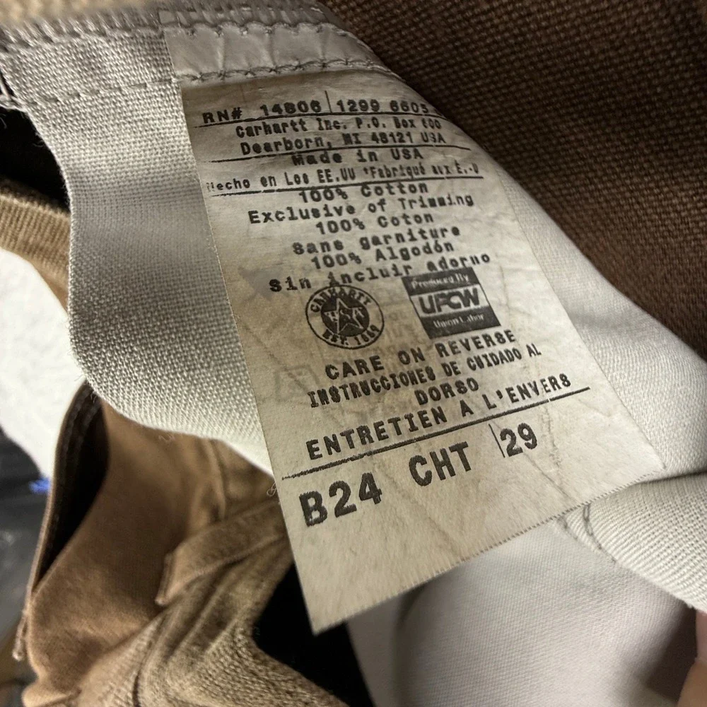Carhartt Sandstone Duck Work Shorts Mens 29 B24 CHT Chestnut NWT NOS